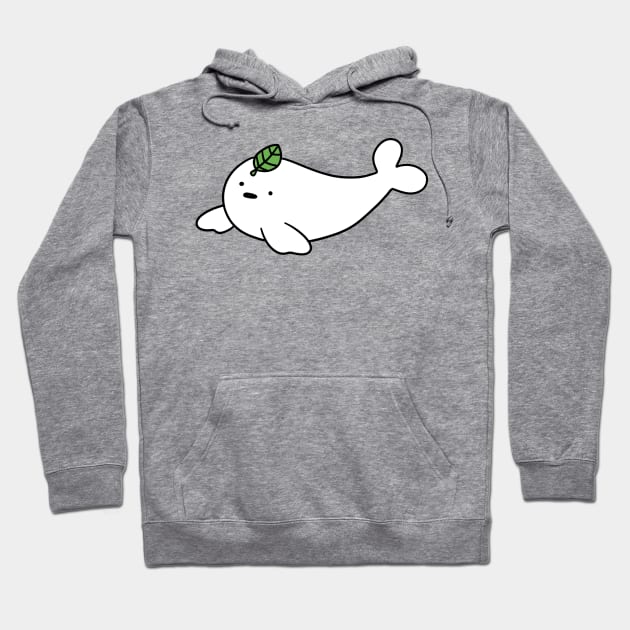 Green Leaf Harp Seal Hoodie by saradaboru